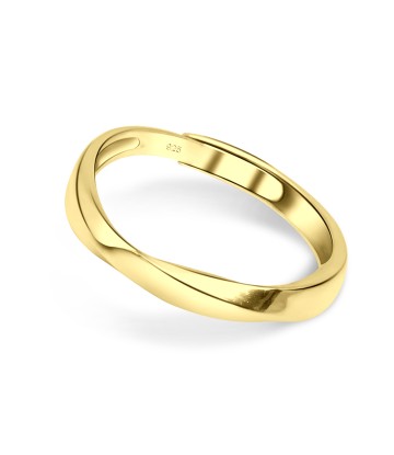 Gold Plated Twist Designed Silver Ring SRO-54-GP